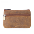 thumbnail image 3 of Monedero de cuero para mujer, monedero, monedero de cuero Crazy Horse con cremallera, llavero, tarjetero multifunción, 3 of 4