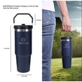 thumbnail image 5 of 30 oz Insulated Stainless Steel Tumbler with Lid & Handle, Leakproof Travel Mug for Hot & Cold Drinks, Blue, 5 of 5