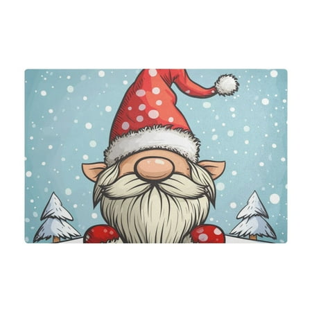 

Dish Drying Mat Microfiber Kitchen Dish Pad Counter Absorbent Drainer Rack 12 x18 Christmas Dwarf in Winter