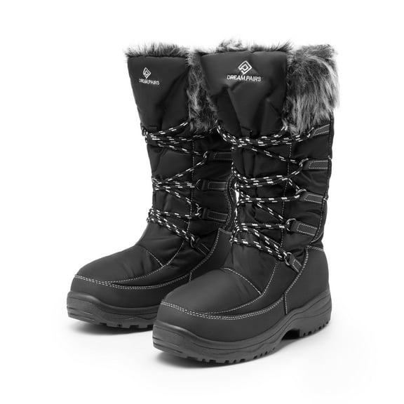 Women's Winter Waterproof Warm Mid Calf Snow Boots Outdoor Hiking Snow Boots
