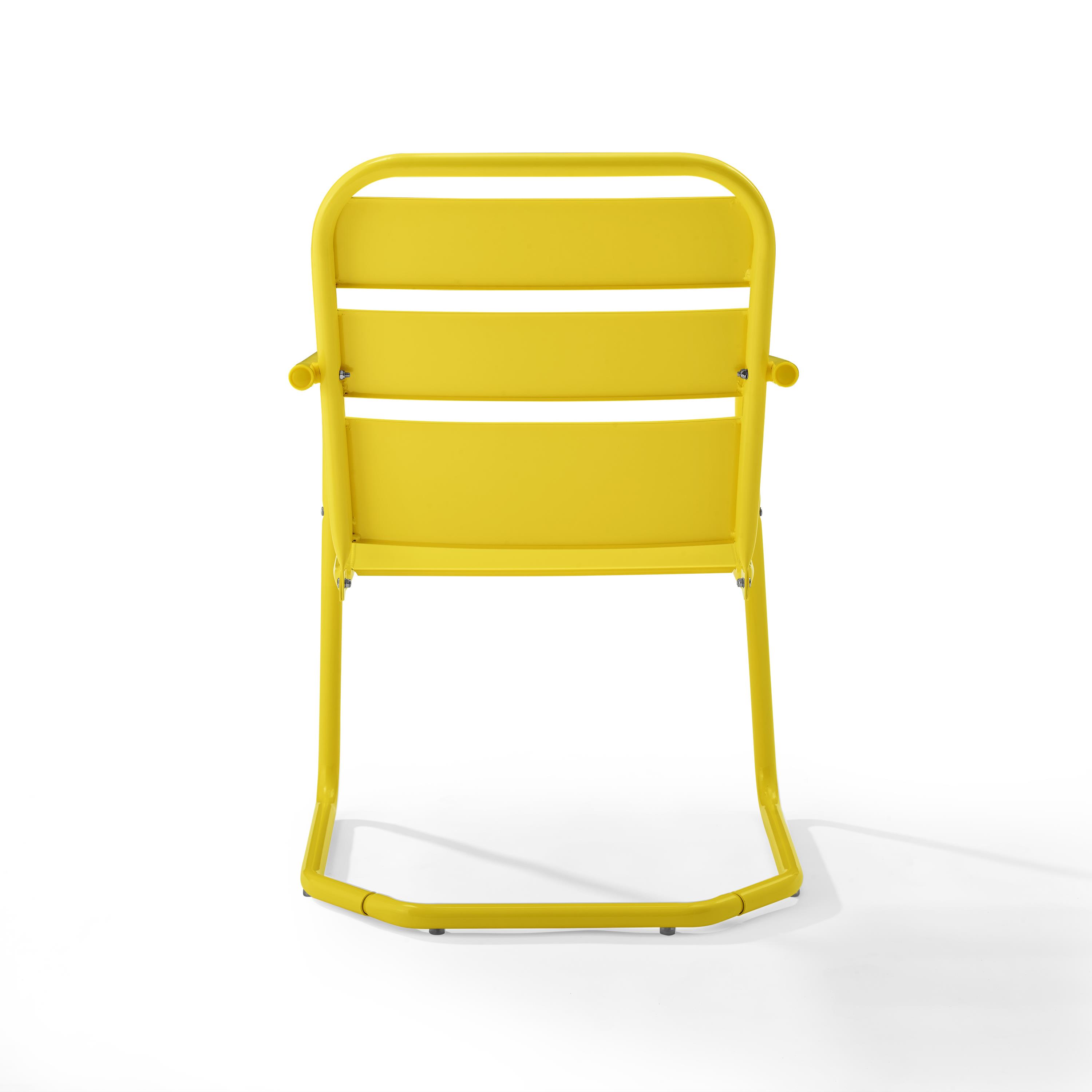 Crosley Brighton Metal Patio Chair in Yellow (Set of 2) - image 4 of 10