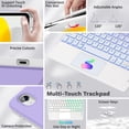 thumbnail image 3 of MoKo Keyboard Case for iPad A16 11th/10th Generation Case (2025/2022） with Pencil Holder,7 Colors Backlight Detachable Bluetooth Keyboard Case Cover,Lilac, 3 of 8