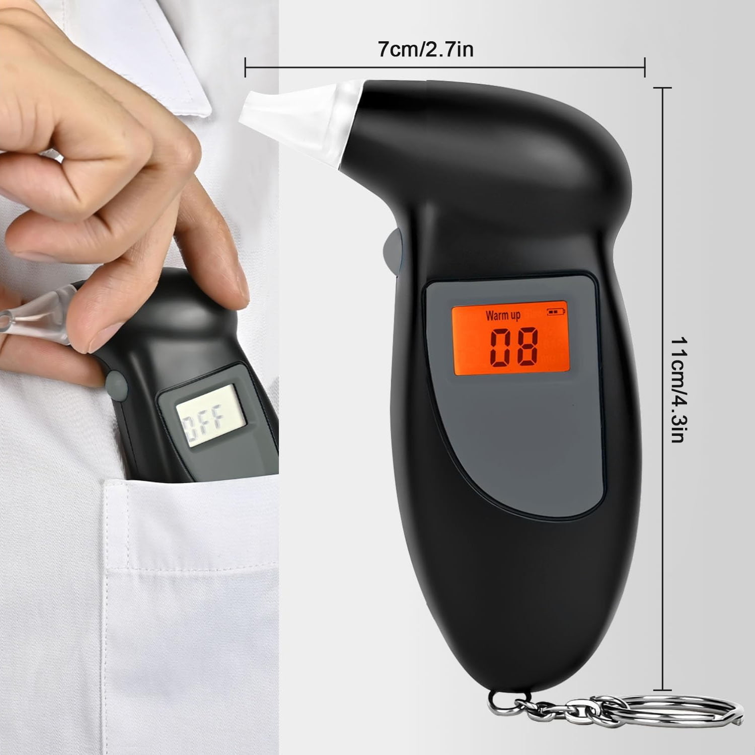 Mini High Precision For Car and Home Drunk Driving Detection Breathalyzer