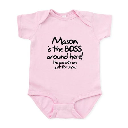 

CafePress - Mason Is The Boss Infant Bodysuit - Baby Light Bodysuit Size Newborn - 24 Months