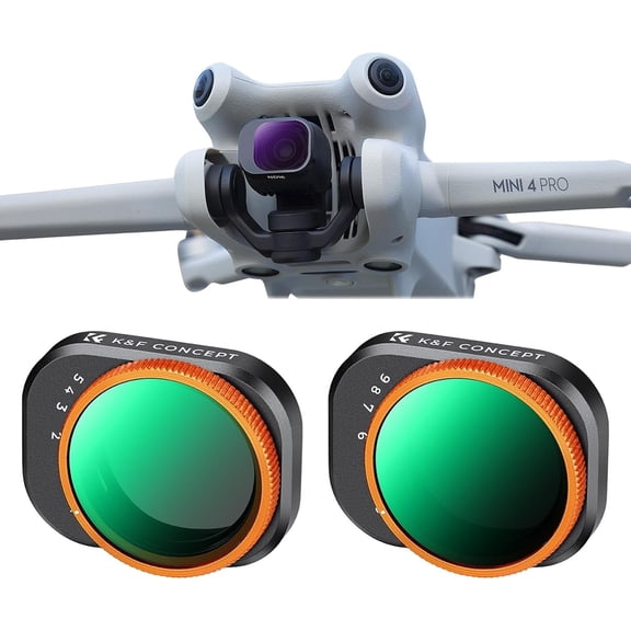 K&F CONCEPT Upgrade Mini 4 Pro Variable ND Lens Filters Kit ND2-32 ND32-512(2 Pcs)
