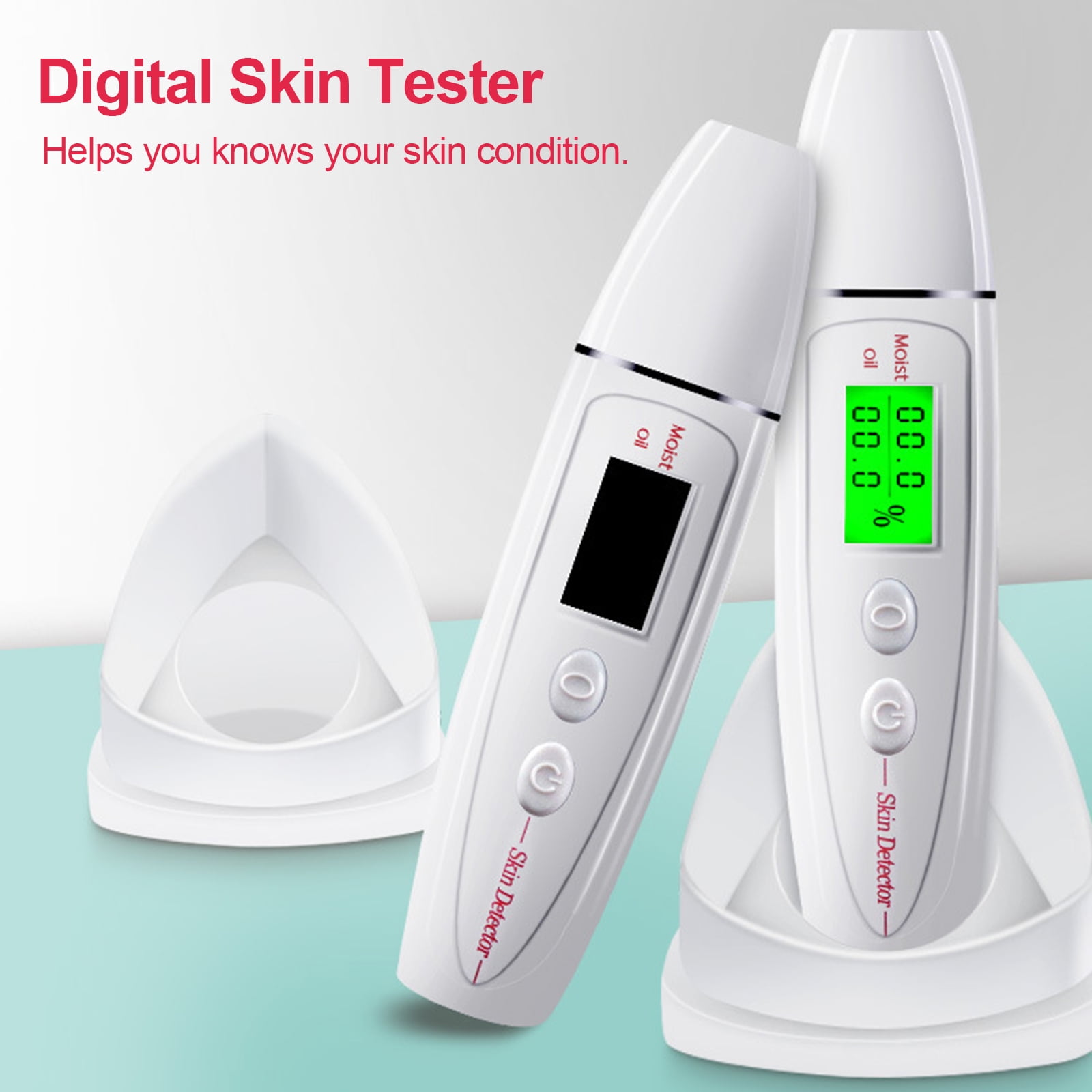 Face Skin Tester Portable Digital Skin Analyzer Moisture Water Oil