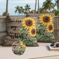thumbnail image 3 of Sunflower Yellow Outdoor Pillow Covers 16x16 Set of 2,Waterproof Patio Throw Pillowcase Protectors,Sunshine Butterfly Farmhouse Wood Brown Decorative Pillow Shams Cushion Covers for Seat Bed Couch, 3 of 8