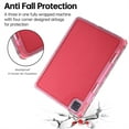 thumbnail image 2 of Allytechgroup Clear Case for iPad 11-inch(A16) 2025/ iPad 10th Generation 10.9 Inch 2022, [Built-in Pencil Holder] Anti Yellowing Slim Shockproof Protective Cover for Women Men, Red, 2 of 7