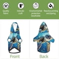 thumbnail image 6 of Fotbe Watercolor Turtle Print Small Dog Sweater Hoodies Pet Grey Hooded Soft Fleece Sweatshirts with Pocket Fall Winter Puppy Cat Sweaters Warm Clothes-, 6 of 7