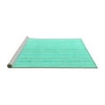 thumbnail image 2 of Ahgly Company Machine Washable Indoor Rectangle Solid Turquoise Blue Modern Area Rugs, 2' x 4', 2 of 4