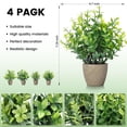 thumbnail image 3 of FAVOWREATH Paquete de 4 plantas falsas de cerámica mini plantas artificiales en maceta para decoración del hogar, oficina, decoración de la habitación, decoración de la granja, mesa interior, decoraci, 3 of 7