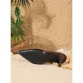 thumbnail image 2 of On feet & in love Women's Satin Pointed Toe Stiletto Mules - Slip-on Backless Dress Heels Brown, 2 of 6