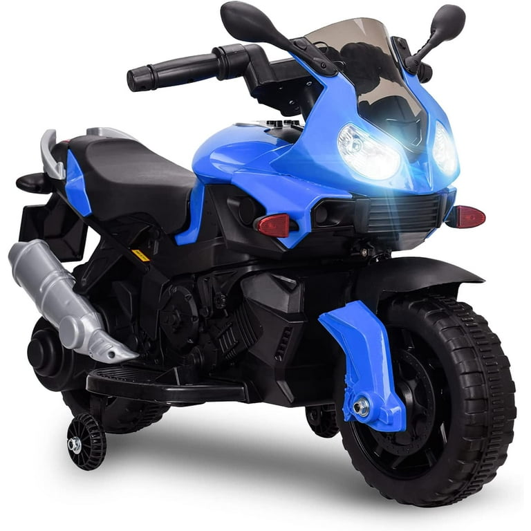 Children's battery top operated motorcycle