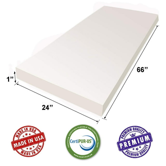 GoTo Foam 3\" Height X 13\" Width X 85\" Length 44ILD (Firm) Upholstery Cushion Made In USA