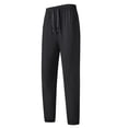 thumbnail image 4 of cfhntfmh Mens Casual Joggers Pants Elastic Waist Drawstring Workout Pants with Pockets Loose Athletic Pants (Black,Medium), 4 of 5