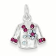 thumbnail image 1 of Beautiful Sterling Silver Crystal Jacket Charm, 1 of 1