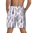 thumbnail image 4 of Balery Lavender Flowers Mens Swim Trunks Swim Shorts for Men Quick Dry Inseam Beach Shorts with Compression Liner Pocket-Small, 4 of 9
