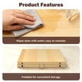 thumbnail image 5 of MELLCOM 60" x 30" Foldable Picnic Table, Portable Wooden Low Floor Table with Handle, 2 Heights Options (12.8"/16.9") & Long Table Runner, Boho Picnic Table for Beach, Camping & Indoor Study, 5 of 8