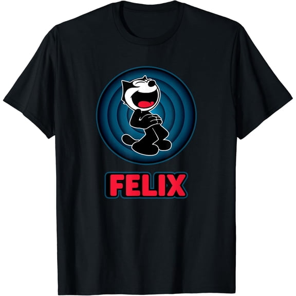 Sam Soft Happy Felix Cat Cartoon Circle Retro Felix Cat Comics T-Shirt