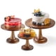 thumbnail image 1 of Juego de 3 soportes para tartas de madera de acacia soporte rústico para cupcakes soporte de pedestal para decoración de boda y cumpleaños exhibición, 1 of 7
