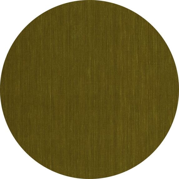 Ahgly Company Indoor Round Abstract Green Contemporary Area Rugs, 5' Round