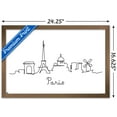 thumbnail image 3 of Line Art Skyline - Paris Wall Poster, 14.725" x 22.375", Framed, 3 of 3