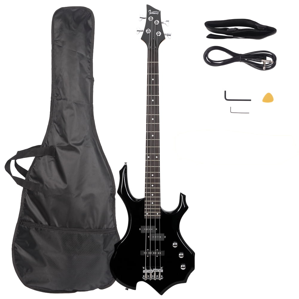 Glarry 4String Beginners Electric Bass Guitar Kit w/ Accessories for