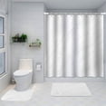thumbnail image 1 of Cortina de ducha de poliéster minimalista impresa en 3D, cortina de partición para baño, cortina de ducha con textura de mármol, 1 of 6