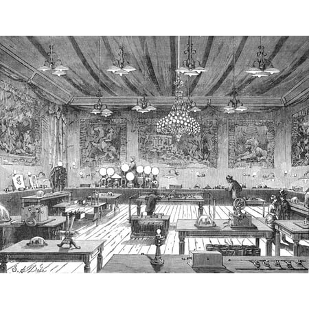 Electrical Exposition 1881 Na Room At The Paris Electrical - 