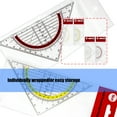 thumbnail image 2 of Multifunctional 180 Degree Protractors with Set Square Geometry Drafting Ruler For Engineering Drafting Drawing, 2 of 8