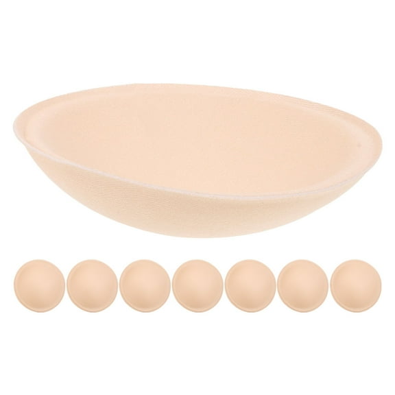 OUNONA Reusable Bra Inserts for Women Made from Soft Sponge Beige Color Enhances Fullness 4 Pairs