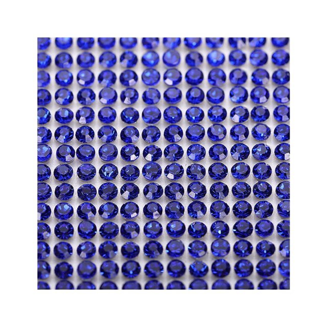 Baohd Crystal Rhinestone Ribbon Clothing Accessories Sticker Convenient Using Present Decoration Sheet with Shine Appearance Exquisite dark blue 6 double side tape