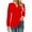 Red, variant on Breezora Flowy V Neck Pleated Tops for Women Puff Sleeve Printed Blouse Long Sleeve Shirt L Size Black