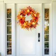 thumbnail image 2 of Dsscvnef Autumn Wreath Hanging Maple Leaf Pumpkin Wreath Door Hanging Simulation Wreath Wreath, 2 of 7