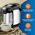 thumbnail image 6 of NutriChef Digital Water Boiler & Warmer - 3L/3.17 Qt Stainless Electric Hot Water Dispenser W/ LCD, 6 of 8