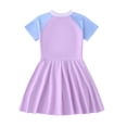 thumbnail image 7 of Girls One Piece Swimsuit Skirted Kids Bathing Suits Zipper Short Sleeves Swimwear Girls Swim Dress, 7 of 7