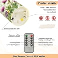 thumbnail image 4 of 2 PCS Tilted Flameless Candles Flickering LED Lights Battery Operated Candles with Remote Timers for Holiday Decor Colorful Watercolor Wildflowers, 4 of 7