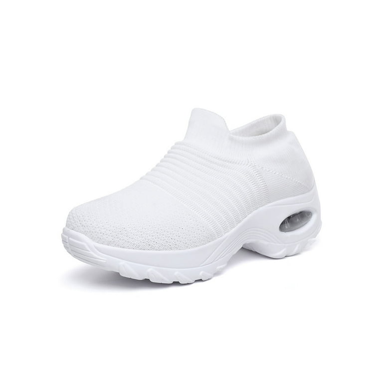 Harsuny Walking Shoes for Women Sock Sneakers Air Cushion Athletic Shoes Breathable Mesh Casual Work Nursing Shoes Walmart