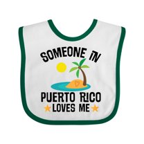 Inktastic Someone in Puerto Rico Loves Me Boys or Girls Baby Bib