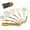 White Gold, variant on Heat-Resistant Kitchen Spatula Set - Non- Cooking Utensils with Solid & Slotted Designs - Grade and -Plated Stainless Steel Handles -Ideal for Nonstick Cookware,