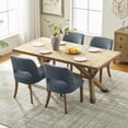 thumbnail image 6 of Vknow Furniture Wooden Dining Chairs Set of 4, Modern Fabric Upholstered Dining Room Chair Kitchen Chairs, Farmhouse Dinner Chair for Kitchen Dining Room,Navy, 6 of 10