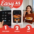 thumbnail image 4 of Gourmia Panorama 7-QT Digital Air Fryer with Panoramic View, Holographic Display, & 12 Presets, Peach, 4 of 10