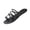 Black, variant on platform Sandals Slide Slide Open Toe flat sandals for women Medium Arch Slip-Resistant flat sandals for women Flatform Stability Flat Heel