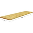 thumbnail image 2 of BenchPro Floating Shelf Wall Mounted Solid Butcherblock Shelf 15" Depth x 60" Length x 1" Thick Highest Grade Lumber - No Knots or Back Areas, 2 of 3