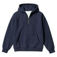 thumbnail image 4 of ZXLBBD Boys Quarter Zip Knit Hoodie Long Sleeve Pullover Classic Sweatshirts for Kids Youth Soft Versatile Trendy Casual Schoolwear, 4 of 4