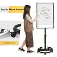 thumbnail image 5 of Maxtek Mobile Whiteboard ? 36 x 24 inches Portable Magnetic Dry Erase Board,3' x 2' Stand Easel White Board w/Flipchart Hooks for Home, Office, School Supplies(Black), 5 of 9