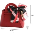 thumbnail image 2 of qczoyp Leather Gift Bags with Handles: 10 Pcs Party Favor Bags with Ribbon, Reusable Mini Gift Bags for Birthdays, Baby Shower,Weddings,Party Favor, Holiday Presents (Red), 2 of 8