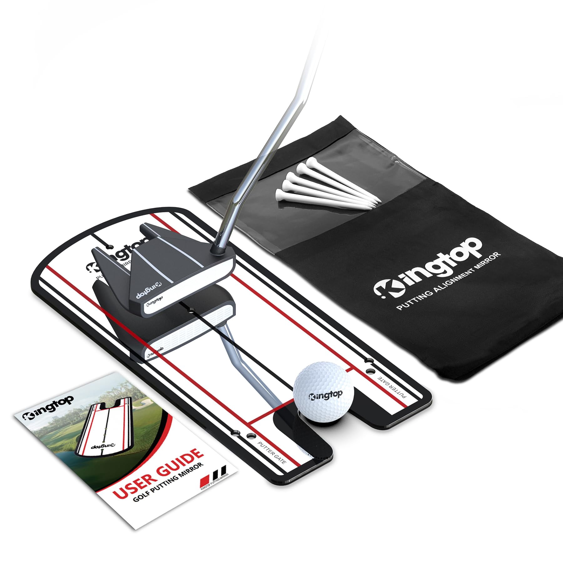 Espejo para poner golf KINGTOP Classic Alignment con bolsa de ...