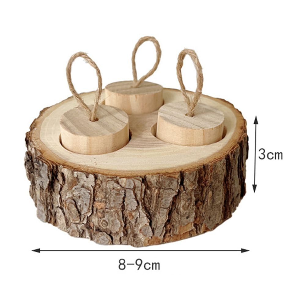 Pet Rabbit Foraging Toy, Small Animal Wooden Stake Interactive Hide Treats Toys, Hamster Enrichment Foraging Toy For Guinea Pig Chinchillas