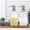 thumbnail image 4 of Glass Soap Dispenser with Rust Proof Stainless Steel Pump Refillable Hand Soap Dispenser Bathroom Soap Dispenser A, 4 of 5